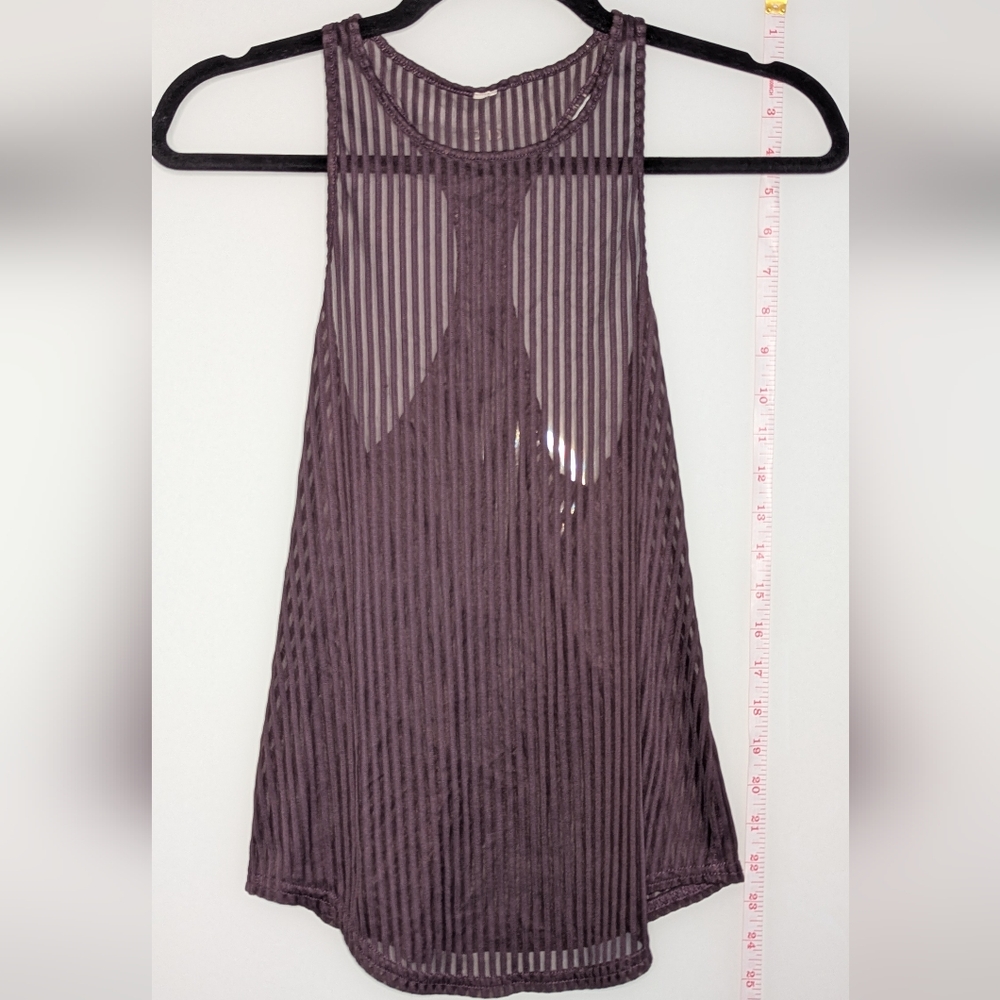 ALO Yoga Purple Striped A-Line Skirt
